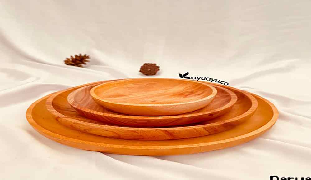 gambar piring kayu