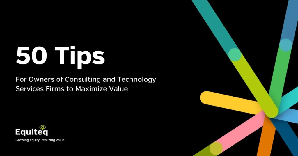 50 Tips for Maximizing Value | Equiteq | Equiteq