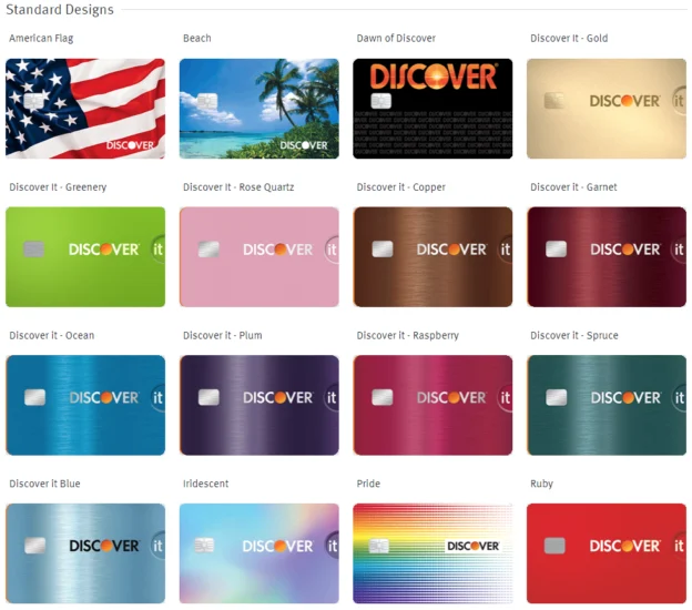 Choose a New Design for your Discover It Credit Card – 159 Colorful