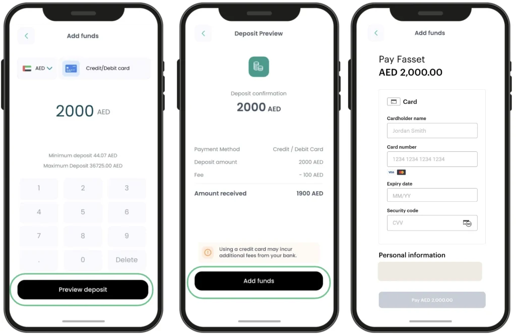 Depositing Funds into Fasset Cash Wallet via Credit or Debit Card – Fasset