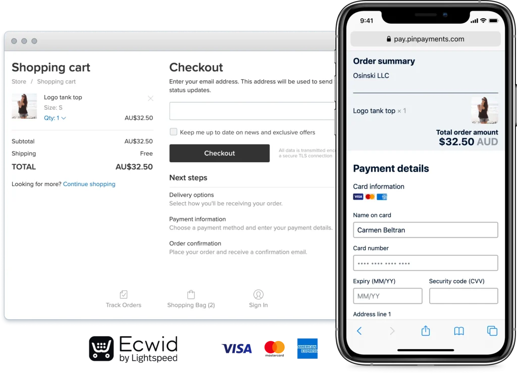Ecwid by Lightspeed integration | Pin Payments