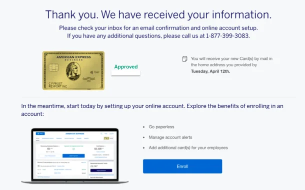 Guide: Getting an instant card number from Amex upon approval
