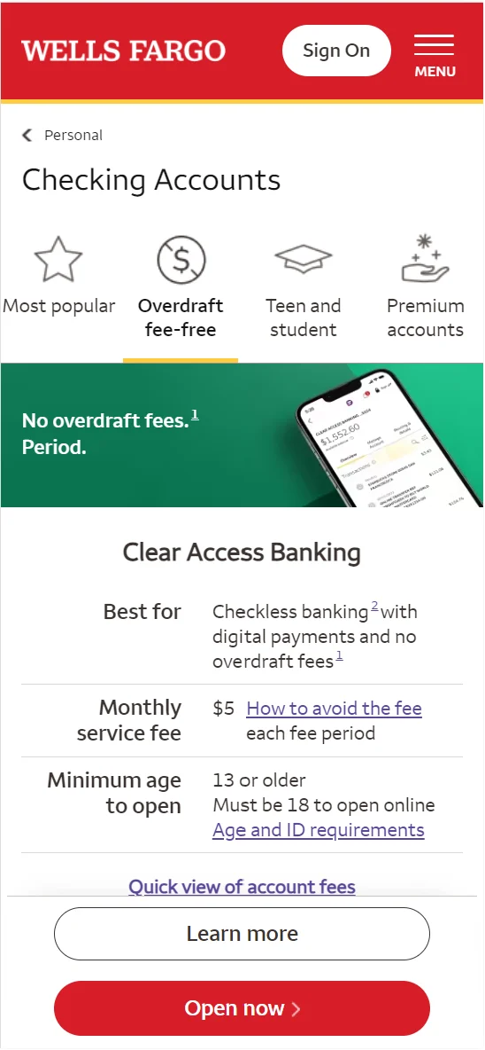 Philip Williamson › Wells Fargo Checking Pages
