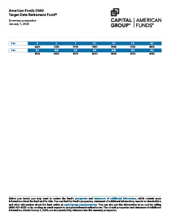 american funds 2040 target date retirement fund: Overview and Core Strategy