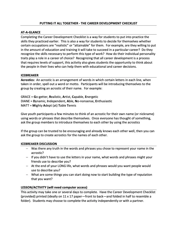 Final Checklist: Putting It All Together