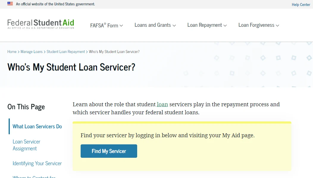 how to find my student loan servicer: official resources and quick checks