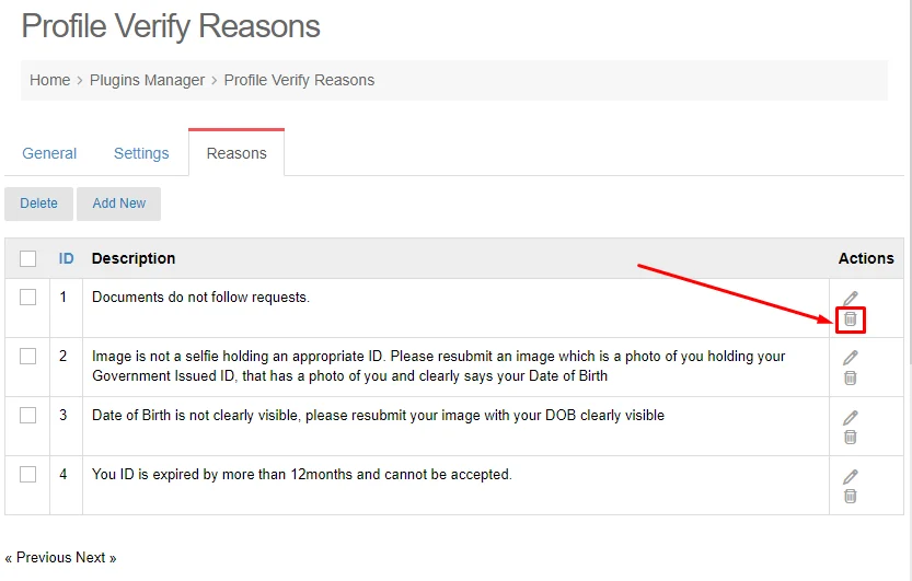 How to manage Profile Verify Reason? - mooSocial