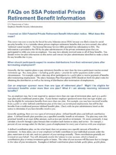 ssa potential private retirement benefit information: What It Really Means