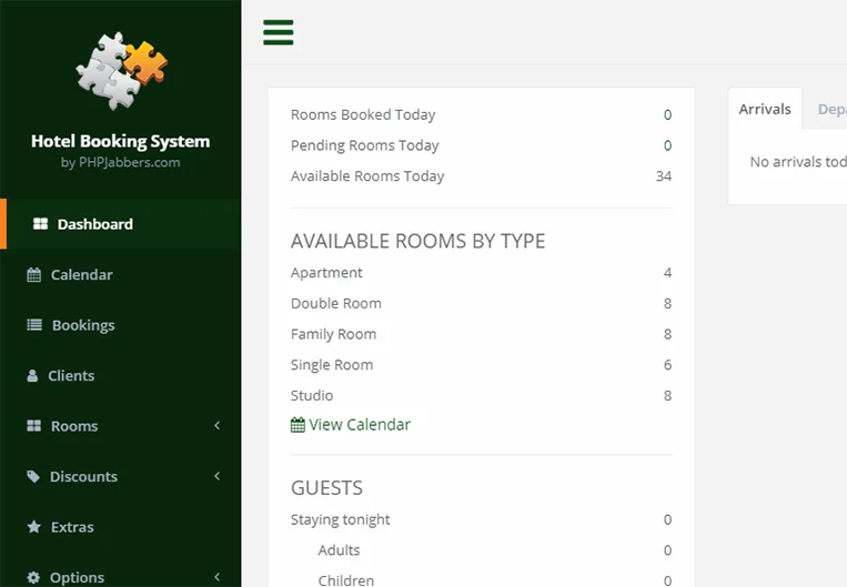 Hotel Room Booking System Features