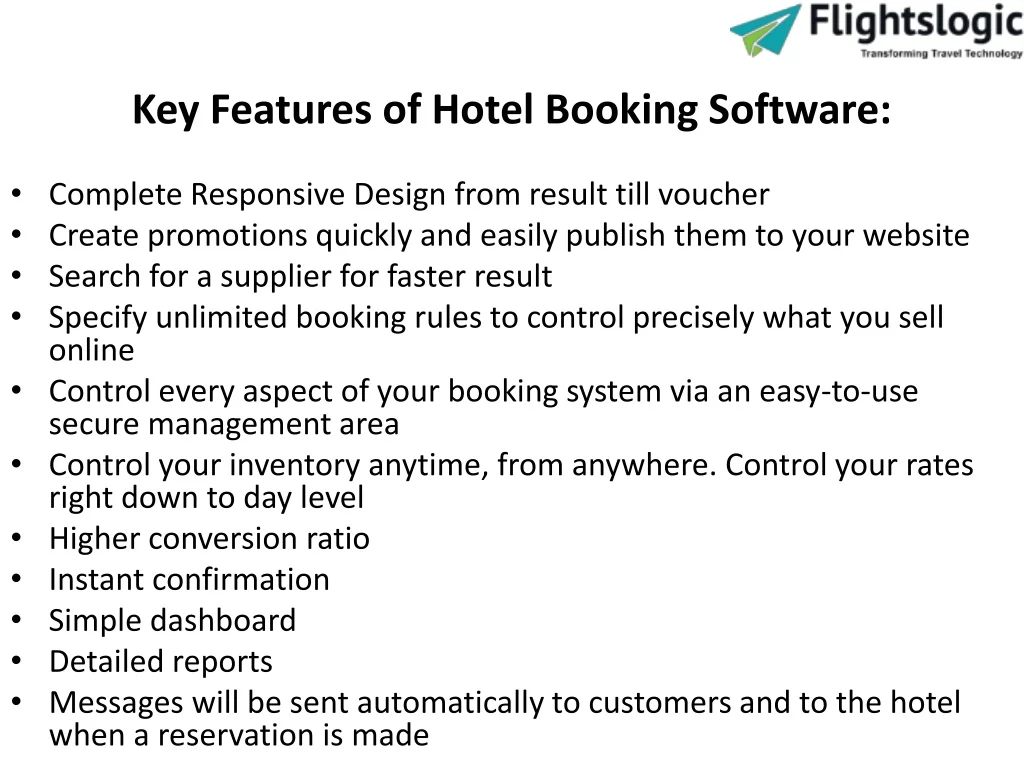 Features of Hotel Booking Software Freeware