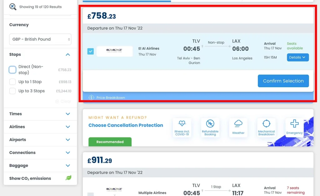 El Al Book Flight: Payment Options