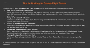 Flight Booking to Canada: Tips and Considerations